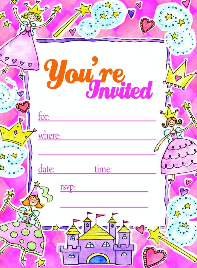 Askprints Birthday Metallic Card Invitations with Envelopes - Kids Birthday Party Invitations for Boys or Girls (25 Count) BIC-1017 (Colourfull) - Image 1